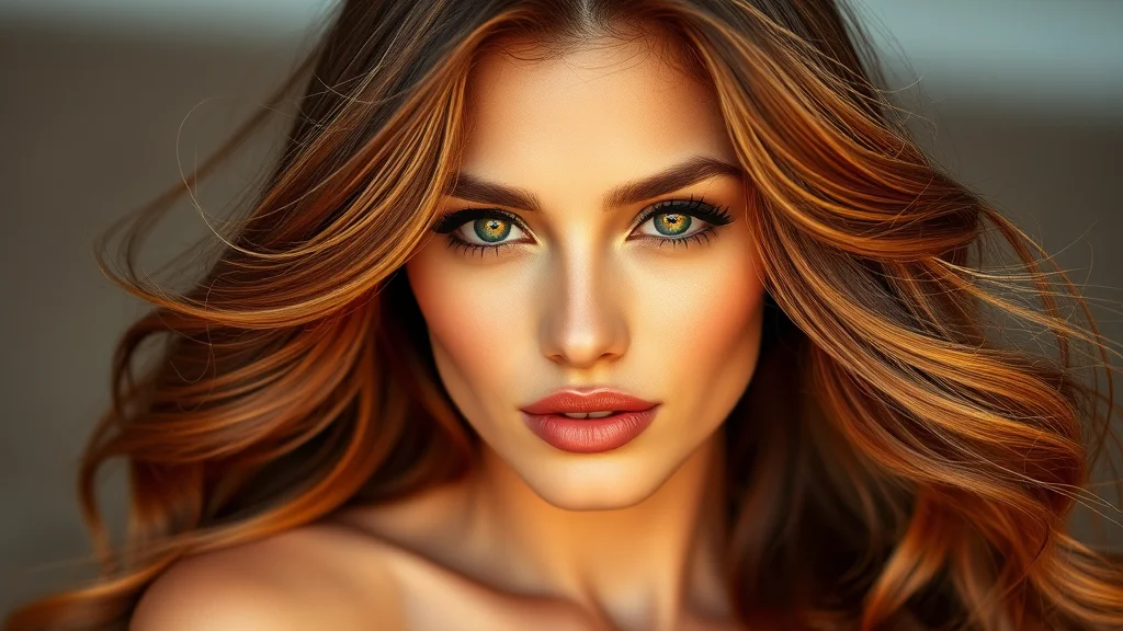 7 Stunning Brown Hair Color Trends for Every Skin Tone 1 A close-up shot of a woman with radiant, multi-dimensional chestnut brown hair styled in soft waves.