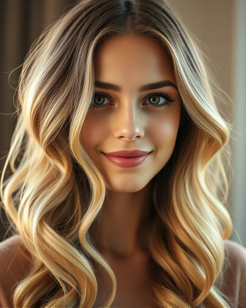 A young woman showing off her soft heatless waves perfect for a simple homecoming hairstyle