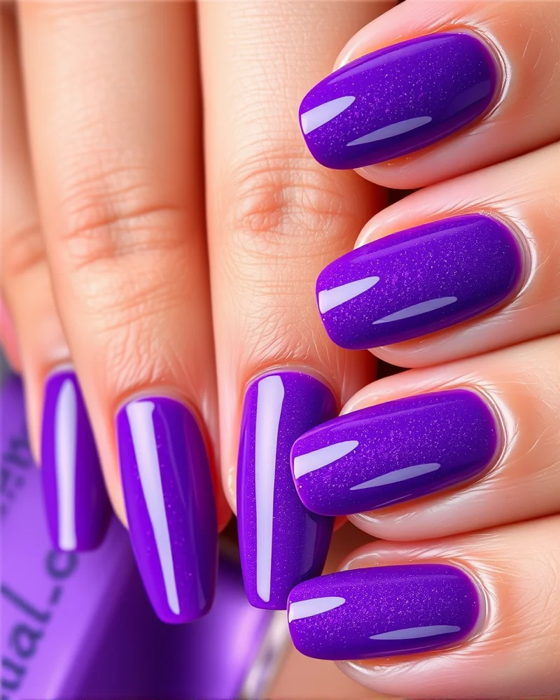 royal purple nails for winter gala 3 A variety of royal purple nail polish shades displayed on different skin tones to help choose the best match for a winter gala.