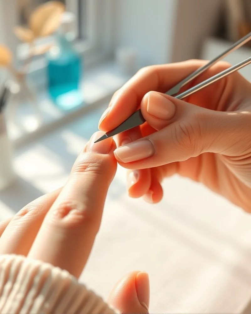 Professional guide on how to file and prep natural nails into an almond shape for a manicure.