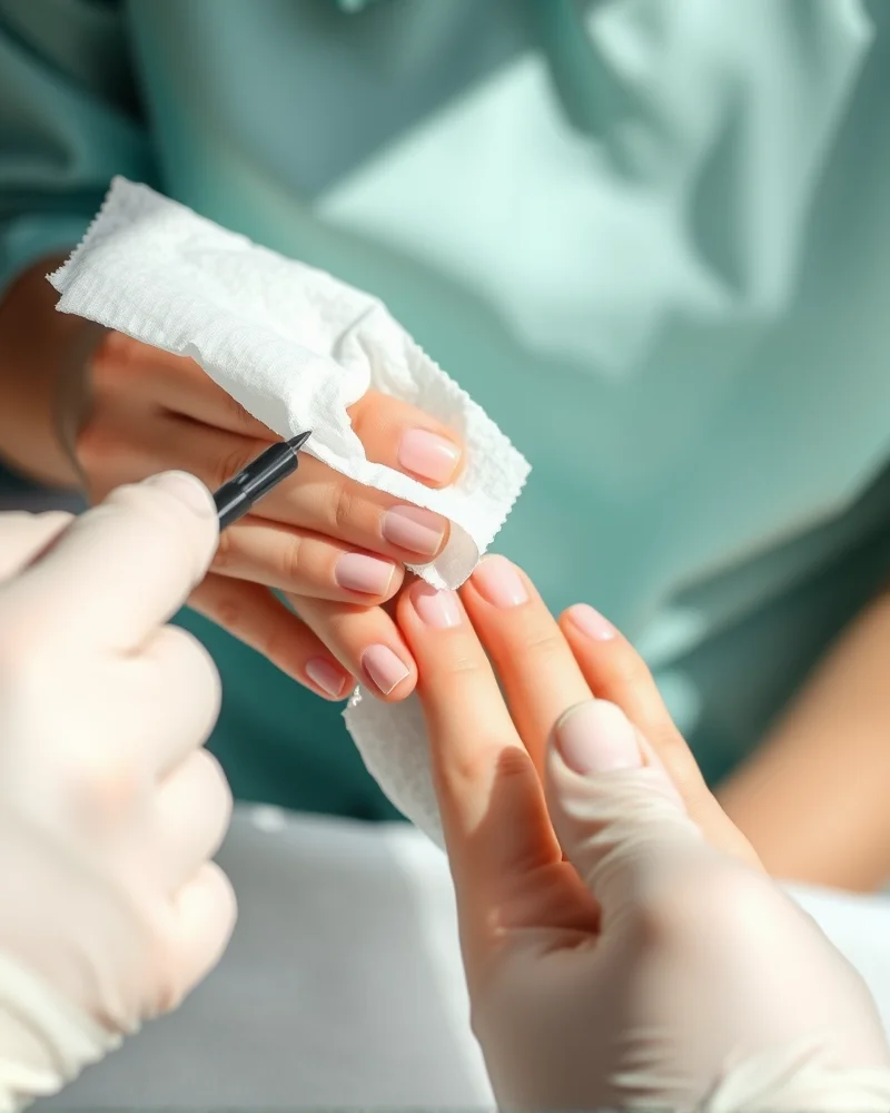 spring break nails for college students 3 Professional nail technician performing nail plate dehydration for a long-lasting manicure.