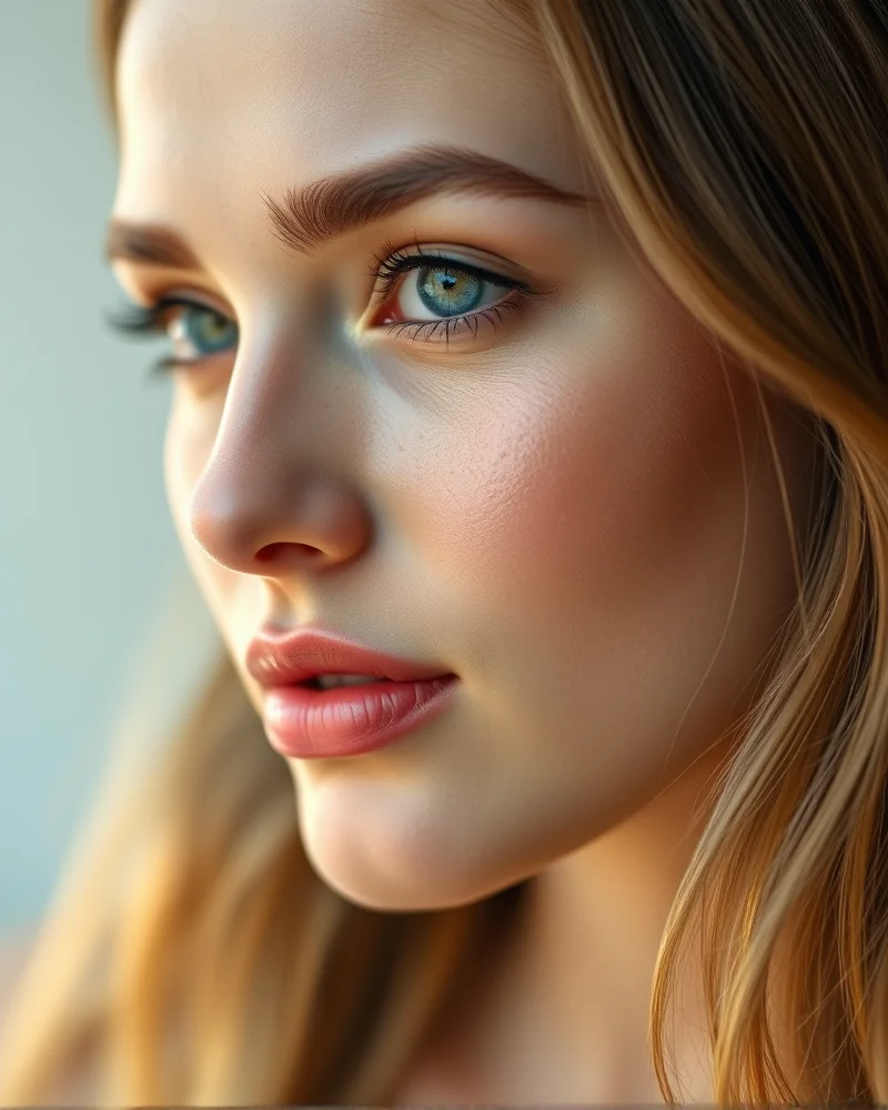 Hoco Makeup Inspo 4 A close up of a model demonstrating the glass skin makeup trend for homecoming.