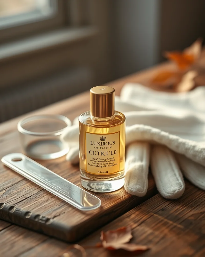Nail care essentials for September including cuticle oil and a glass nail file for an autumn nail health reset.