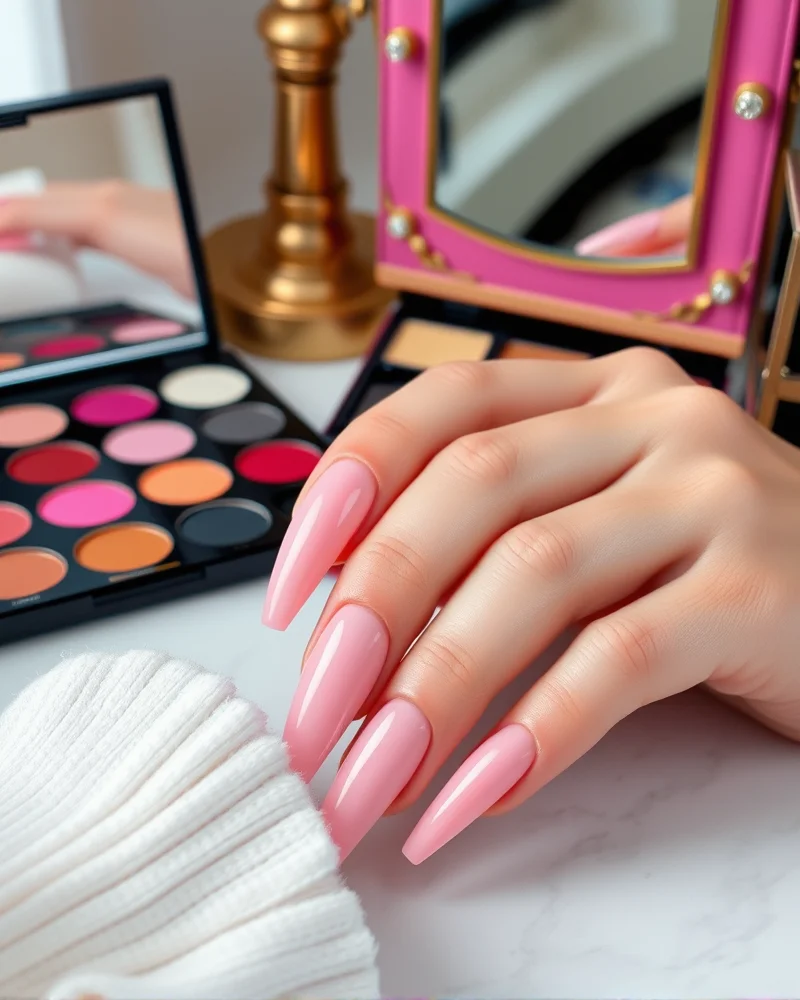 Dolly Parton Makeup 7 Dolly Parton inspired acrylic manicure with high glam makeup look