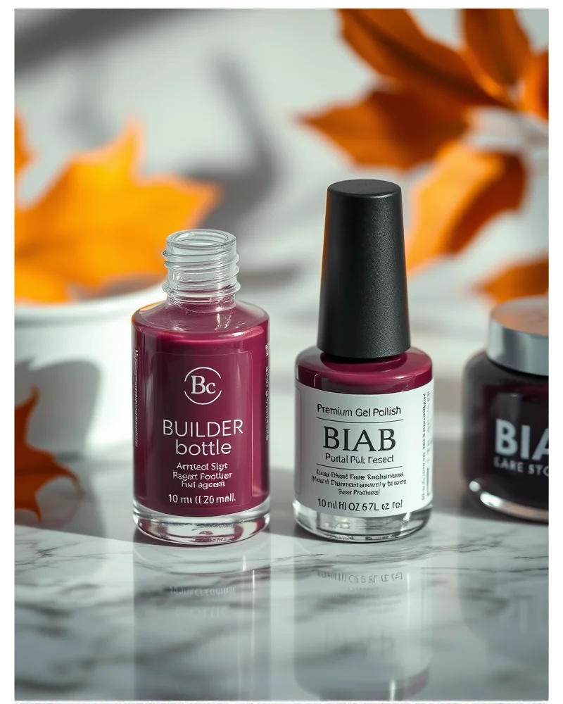 Professional grade builder in a bottle and premium gel polish for fall nail care