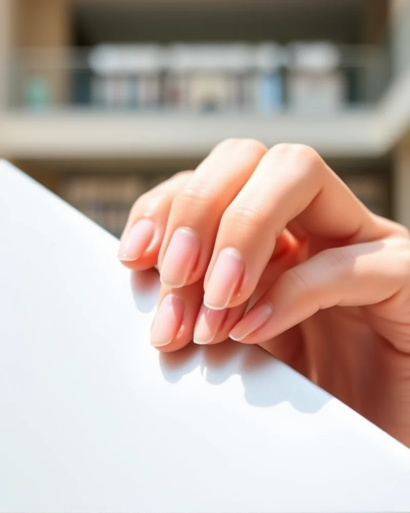 spring break nails for college students 5 Manicured fingernails with sheer nude top coat over bright polish, showing a professional and clean nail look for students.