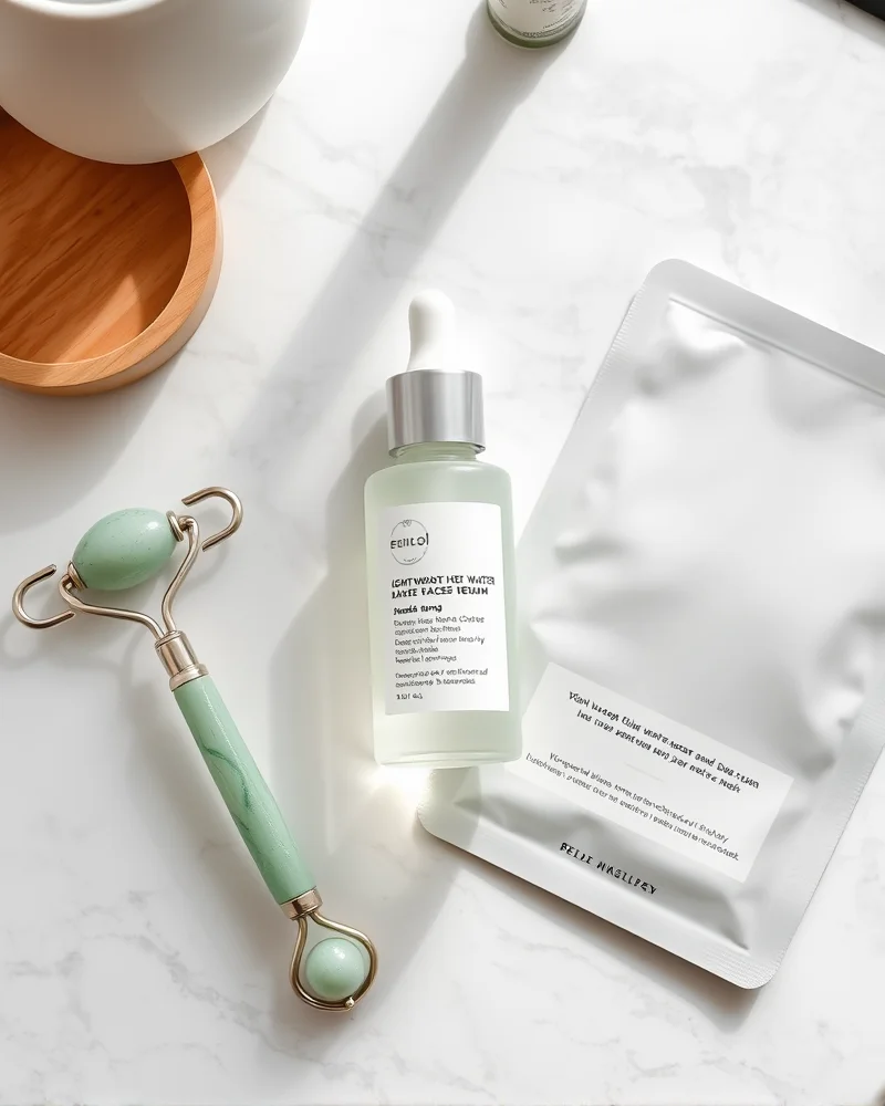 Hoco Makeup Inspo 8 Skincare essentials for pre-homecoming skin preparation including facial tools and hydrating serums.