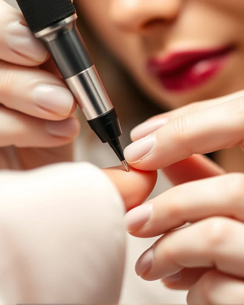 September 2026 Nails 9 Professional manicurist capping the free edge of a gel nail to ensure longevity and prevent chipping.