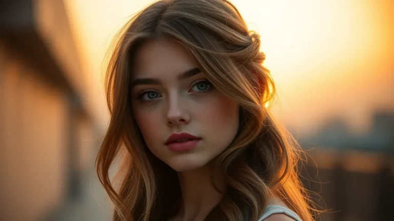 A girl with a stylish, simple homecoming half-up half-down hairstyle.