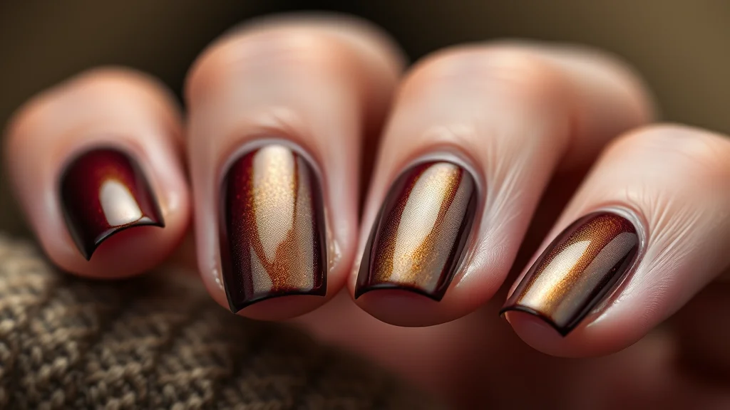 Close up of 2026 trend-setting fall nail colors on natural healthy nails