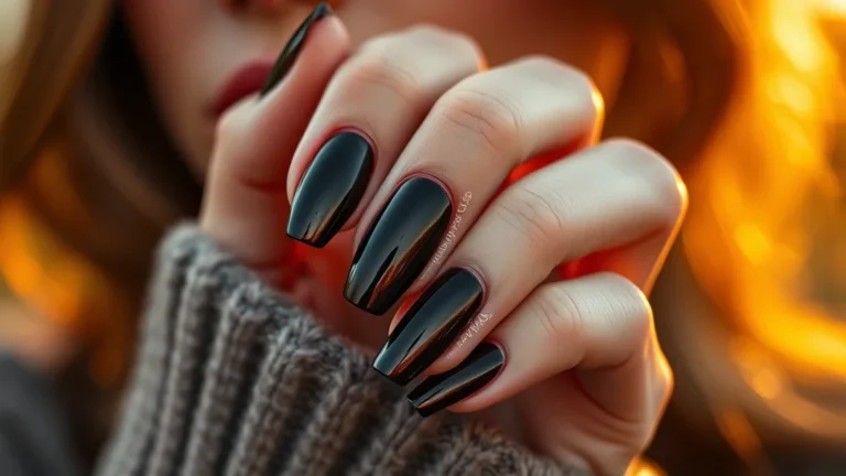 Close-up of trendy September 2026 nail designs featuring dark espresso polish and chrome accents.